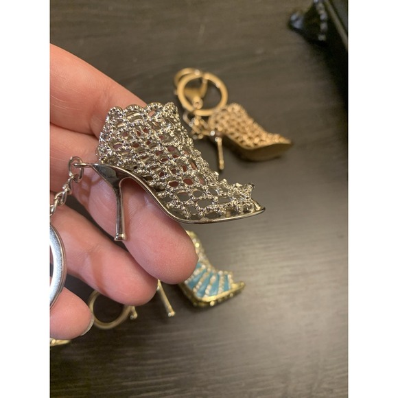 Bag Charm High Heel Bling Fashion Keychain Lot Of 10 Princess Diva Party Favors - Picture 7 of 12